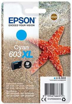 Epson 603XL Cyan Cartucho de Tinta Original - C13T03A24010
