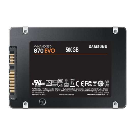 Samsung 870 EVO Disco Duro Solido SSD 500GB 2.5