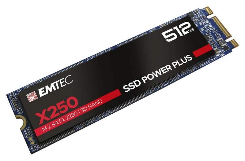 Emtec X250 Disco Duro Solido SSD M2  512GB SATA III 3D Nand