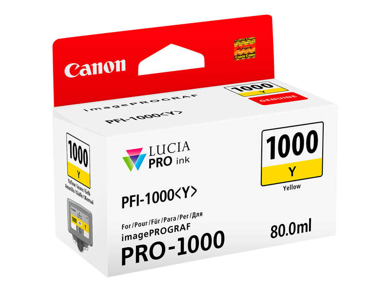 Canon PFI1000 Amarillo Cartucho de Tinta Original - PFI1000Y/0549C001