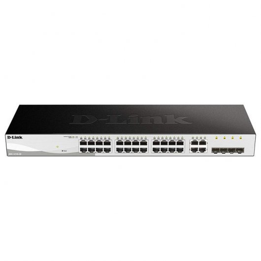 D-Link Switch 24 Puertos Gigabit 10/100/1000 Mbps + 4 Puertos SFP