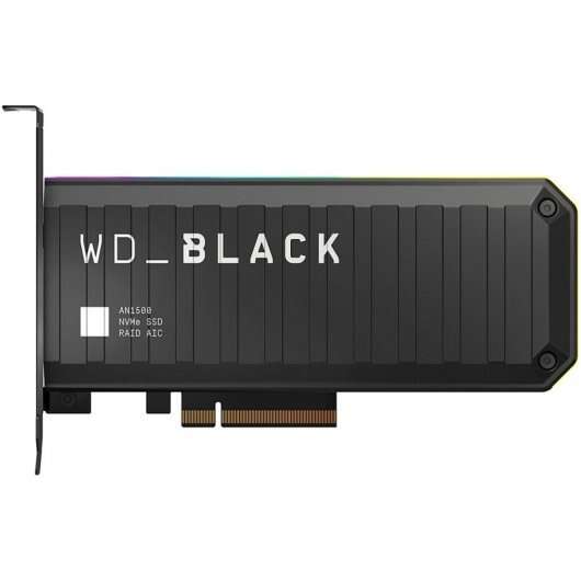 WD Black AN1500 Disco Duro Solido SSD 1TB NVMe PCIe 3.0 - Iluminacion RGB Personalizable
