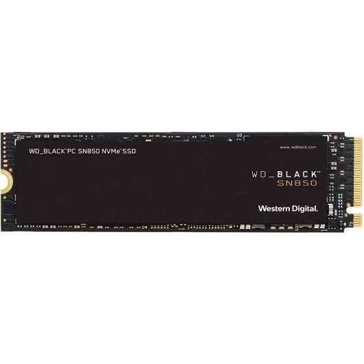 WD Black SN850 Disco Duro Solido SSD 500GB M2 PCIe 4.0 NVMe 3D NAND - Sin Disipador de Calor