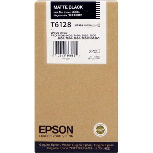 Epson T6128 Negro Mate Cartucho de Tinta Original - C13T612800